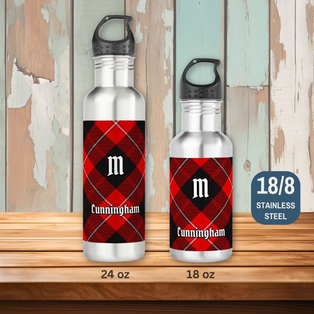 Clan Cunningham Tartan Stainless Steel Water Bottle (Creator Uploaded)