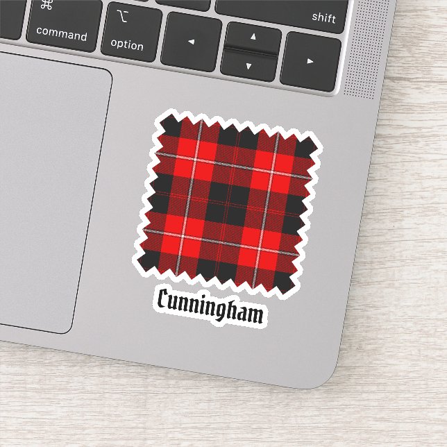 Clan Cunningham Tartan Sticker (Detail)