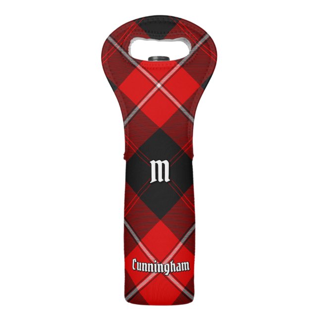 Clan Cunningham Tartan Wine Bag (Front)