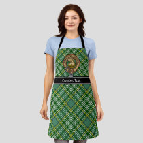 Clan Currie Lion Crest over Tartan Apron