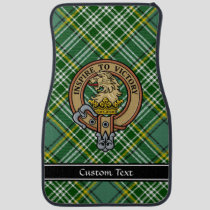 Clan Currie Lion Crest over Tartan Car Floor Mat