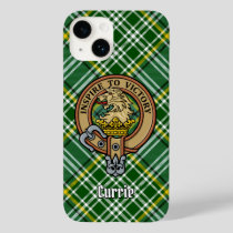 Clan Currie Lion Crest over Tartan Case-Mate iPhone 14 Case