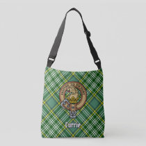 Clan Currie Lion Crest over Tartan Crossbody Bag