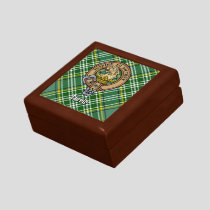 Clan Currie Lion Crest over Tartan Gift Box