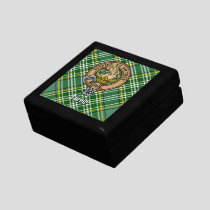 Clan Currie Lion Crest over Tartan Gift Box