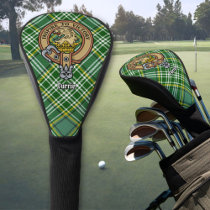 Clan Currie Lion Crest over Tartan Golf Head Cover