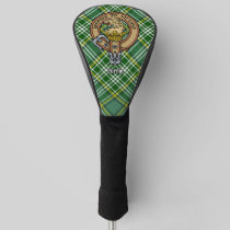 Clan Currie Lion Crest over Tartan Golf Head Cover