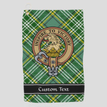 Clan Currie Lion Crest over Tartan Golf Towel