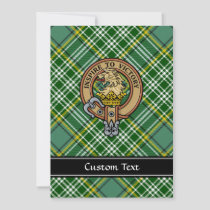 Clan Currie Lion Crest over Tartan Invitation