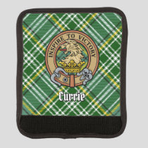 Clan Currie Lion Crest over Tartan Luggage Handle Wrap