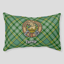 Clan Currie Lion Crest over Tartan Pet Bed