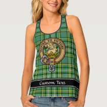 Clan Currie Lion Crest over Tartan Tank Top