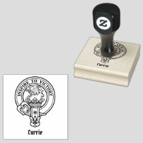 Clan Currie Lion Crest Rubber Stamp
