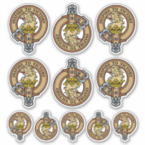 Clan Currie Lion Crest Sticker Set