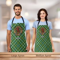 Clan Currie Rooster Crest over Tartan Apron