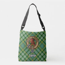 Clan Currie Rooster Crest over Tartan Crossbody Bag