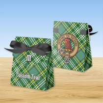 Clan Currie Rooster Crest over Tartan Favor Box