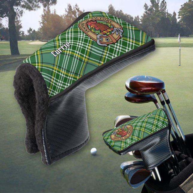 Clan Currie Rooster Crest over Tartan Golf Head Co Cover (Creator Uploaded)