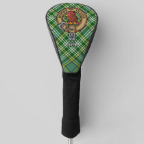 Clan Currie Rooster Crest over Tartan Golf Head Cover