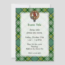 Clan Currie Rooster Crest over Tartan Invitation