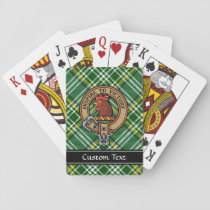 Clan Currie Rooster Crest over Tartan Playing Cards