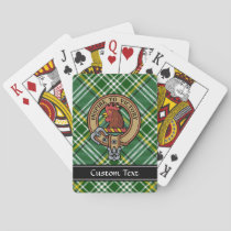 Clan Currie Rooster Crest over Tartan Playing Cards