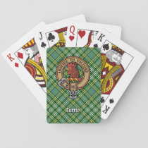 Clan Currie Rooster Crest over Tartan Poker Cards