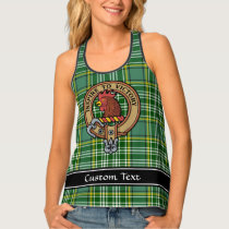 Clan Currie Rooster Crest over Tartan Tank Top