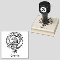 Clan Currie Rooster Crest Rubber Stamp