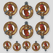 Clan Currie Rooster Crest Sticker Set