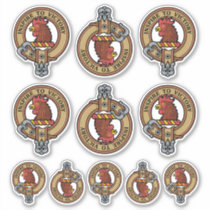 Clan Currie Rooster Crest Sticker Set