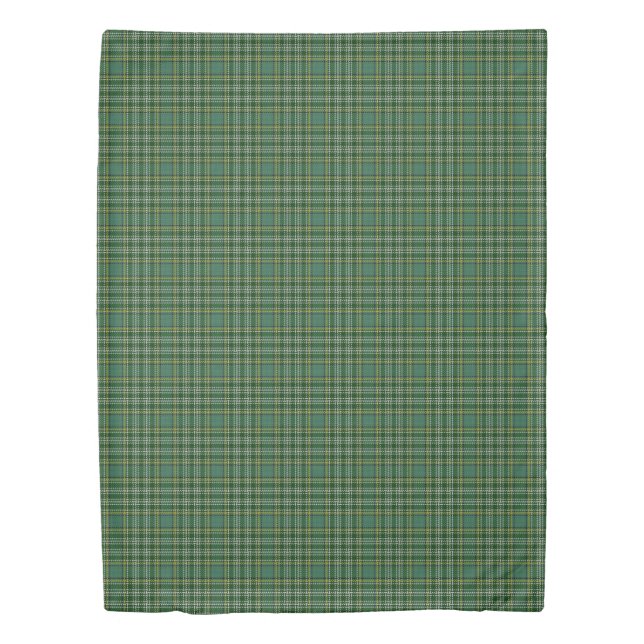 Clan Currie Scottish Accents Green Tartan Duvet Cover (Front)