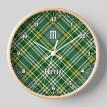 Clan Currie Tartan Clock