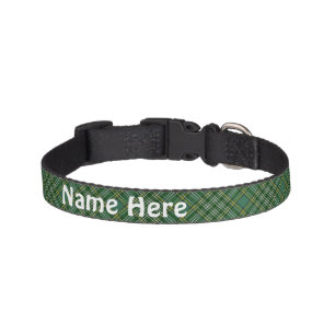 Clan Currie Tartan Customize Pet's Name Pet Collar