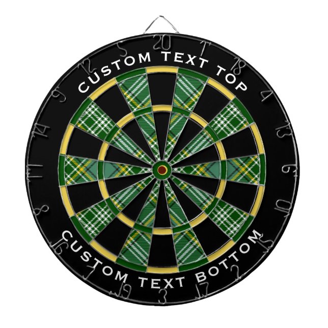 Clan Currie Tartan Dart Board (Front)