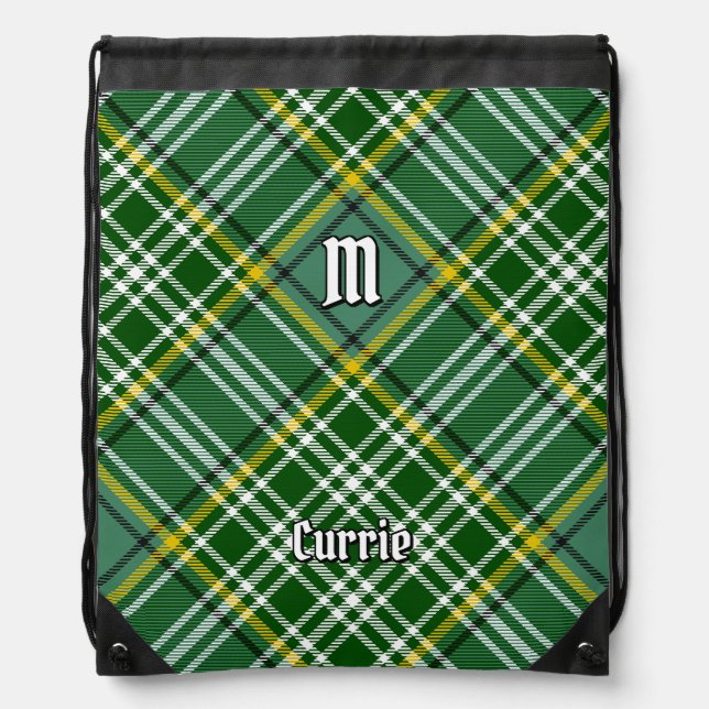 Clan Currie Tartan Drawstring Bag (Front)