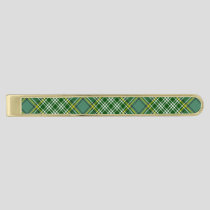 Clan Currie Tartan Gold Finish Tie Bar