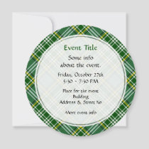 Clan Currie Tartan Invitation