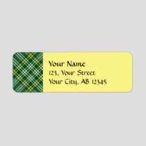 Clan Currie Tartan Label