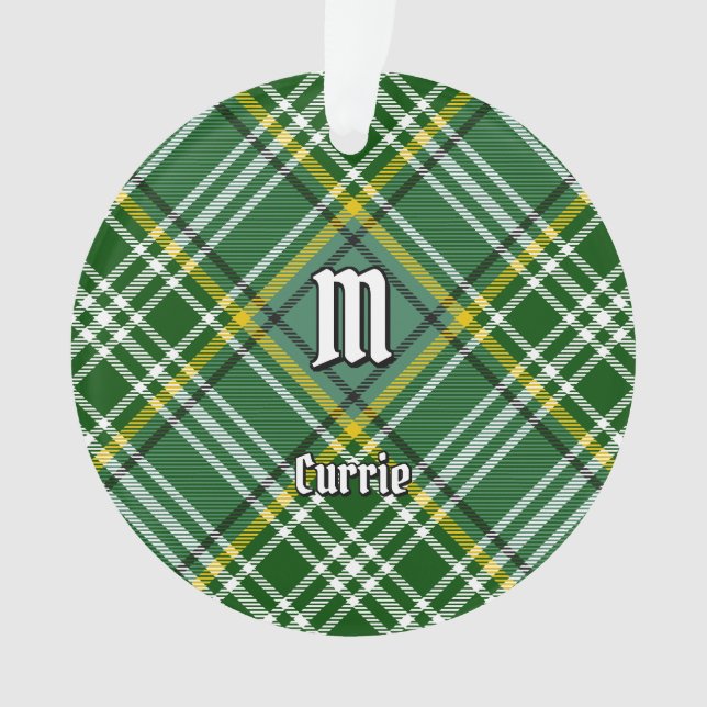 Clan Currie Tartan Ornament (Front)