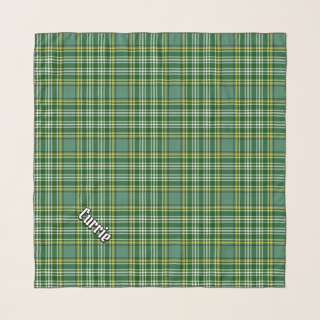 Clan Currie Tartan Scarf (Front (Horizontal))