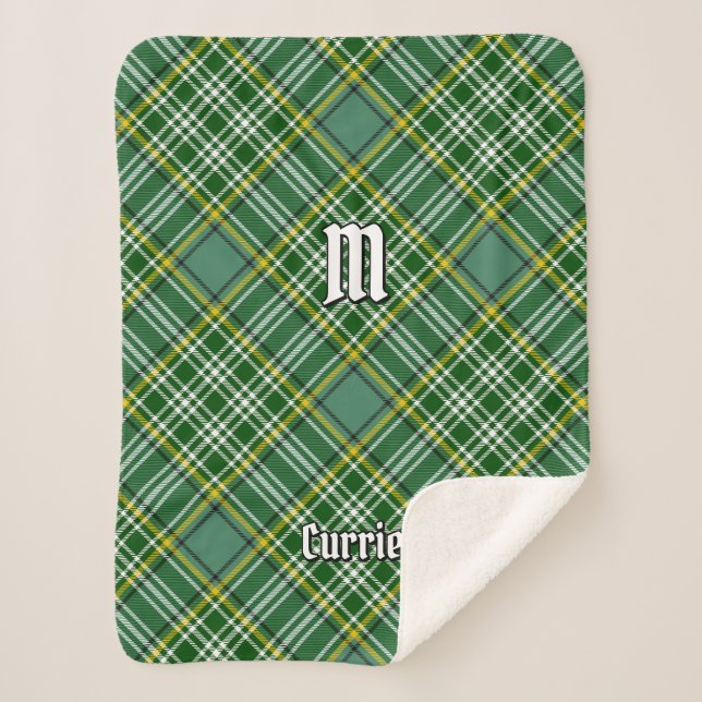 Clan Currie Tartan Sherpa Blanket (Front)
