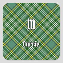 Clan Currie Tartan Square Sticker