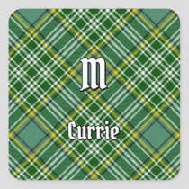 Clan Currie Tartan Square Sticker