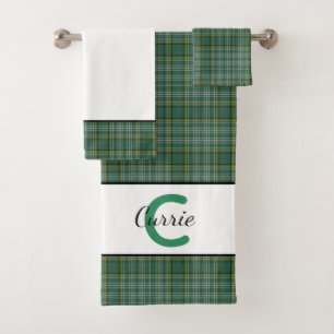 Clan CurrieTartan Monogrammed Bath Towel Set