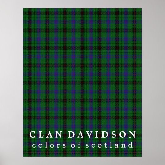 Clan Davidson Colors of Scotland Tartan Poster | Zazzle.com