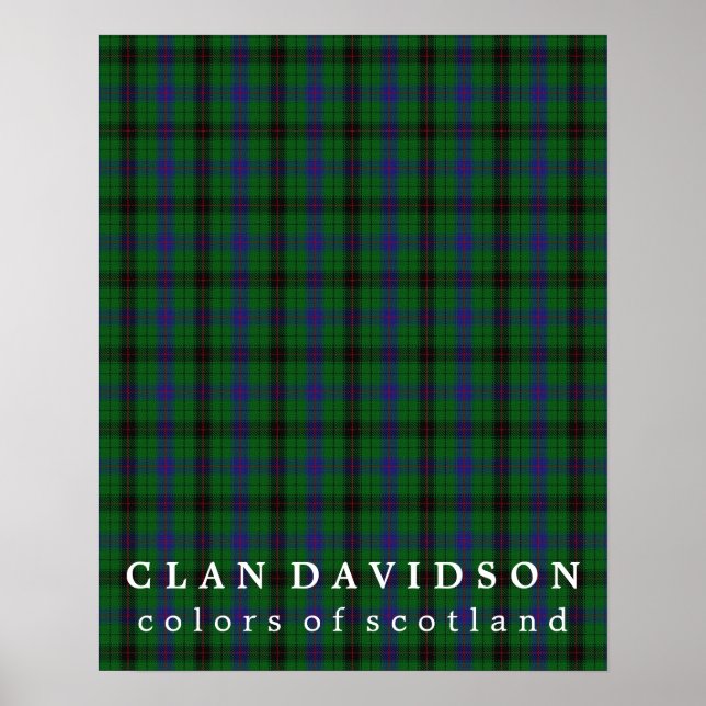 Clan Davidson Colors of Scotland Tartan Poster (Front)