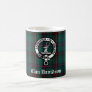 Clan Davidson Crest Badge and Tartan Customizable Coffee Mug