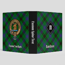 Clan Davidson Crest over Tartan 3 Ring Binder