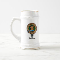 Clan Davidson Crest over Tartan Beer Stein